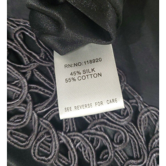 Lucy Paris Short Dress Silk Blend Lace Trim Sleeveless Women S Black Whimsigoth - Picture 11 of 12